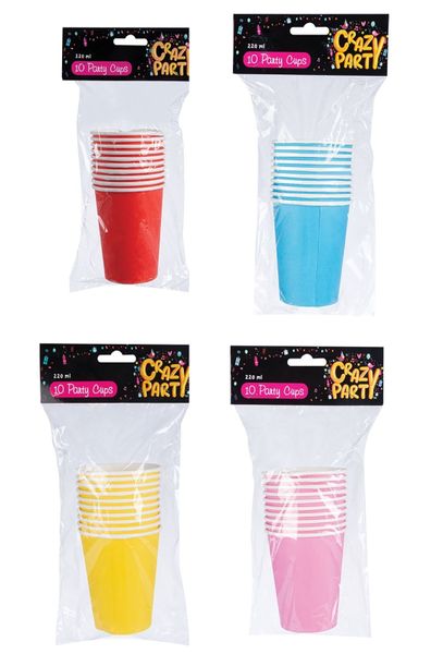 Set of 4 Party Cups 10 Piece Per Pack