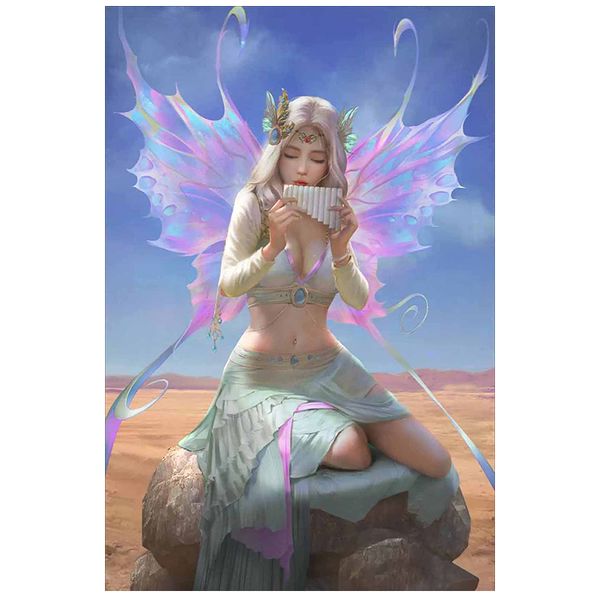 Diamond Painting DIY Kit,Full Drill, 60x40cm- Beach Fairy