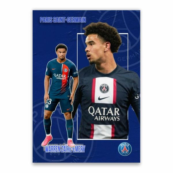 Warren Zaire-Emery Paris Saint Germain Poster - A1