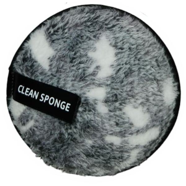 Large Reusable Make Up Remover Pad - Grey Cow