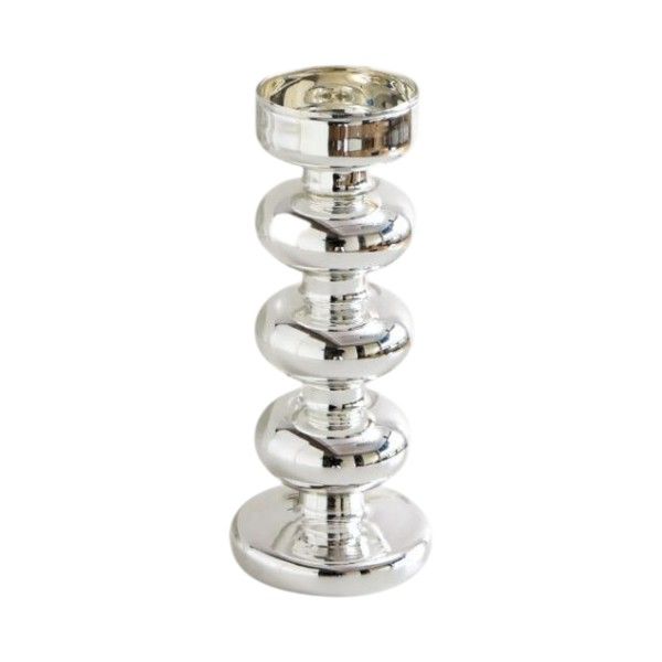 Nordic Light Luxury Glass Candle Holder - Silver
