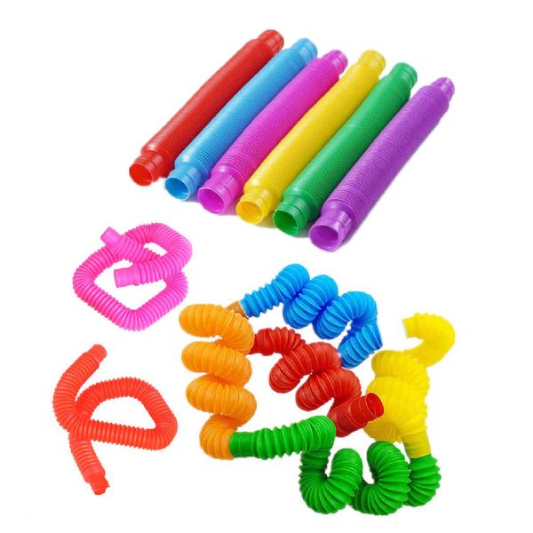 10 Piece Pop Tubes Multicoloured Stretch Tube Mini Pop Tubes Toys