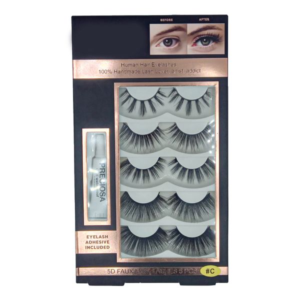 5D Faux Mink Lashes 5 Pairs #C
