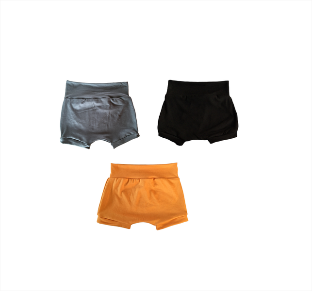 Baby Nappy Covers Harems-Black,Grey, Mustard