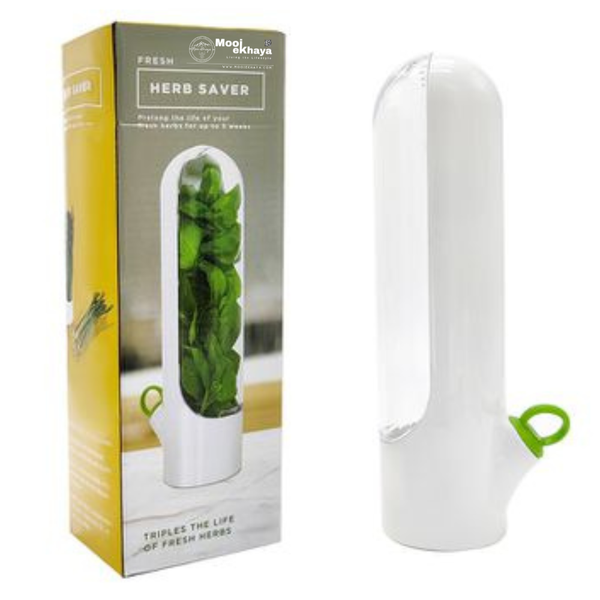 Fresh Herb Saver White Storage Containers