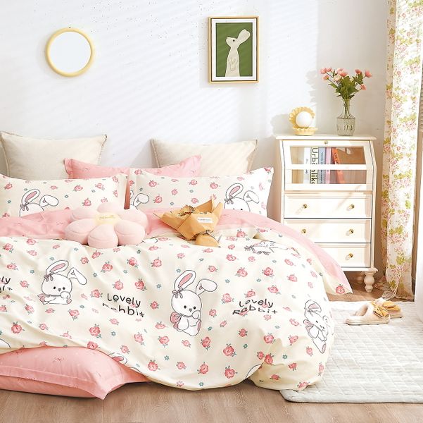 Linen Boutique - Kids Cotton Duvet Cover Set - Lovely Rabbit