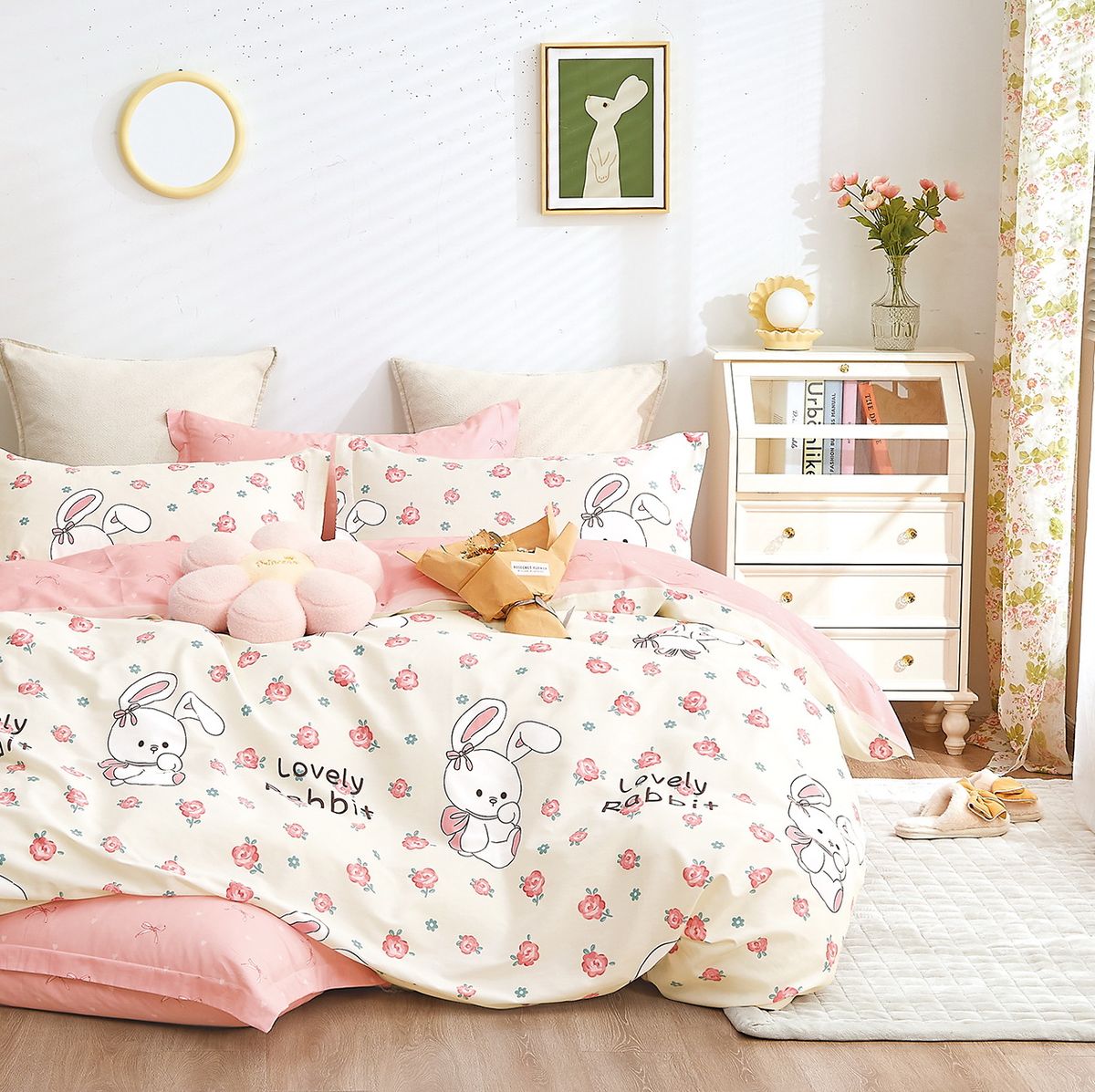 Linen Boutique - Kids Cotton Duvet Cover Set - Lovely Rabbit | Shop ...