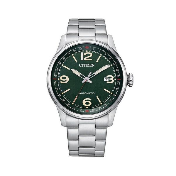 Citizen Gents Mechanical Collection Green Dial Watch - NJ0160-87X