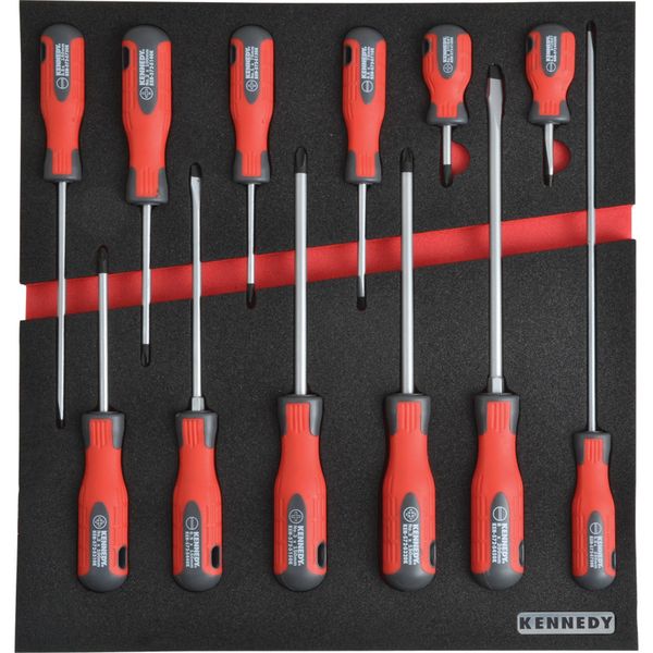 12 Piece Pro-Torq Screwdriver Sets 2/3 Width Foam Inlay for Tool Chests