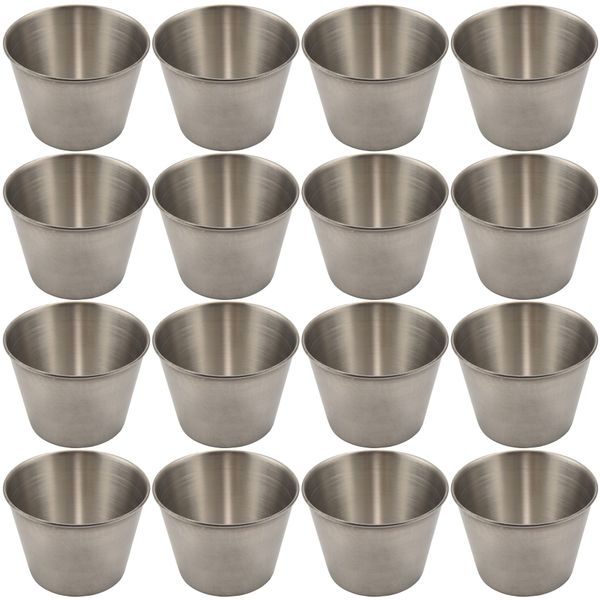 24 Pack Stainless Steel Condiment Sauce Cups Dipping Sauce Cups