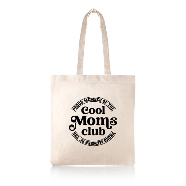 Cool Mom Club Mother's Day Cotton Shopper Tote Bag