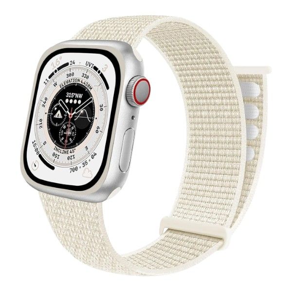 Elastic Knitted Nylon Apple Watch Strap With Velcro Clasp - Multicolour