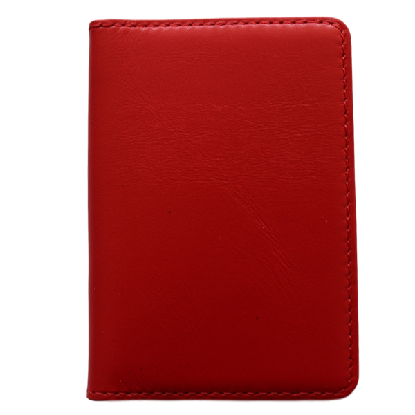 Slim Card Wallet - Premium Leather - Red