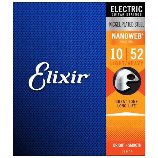 Elixir Nanoweb Light Top Heavy Bottom Electric Guitar Strings (.010 - .052)