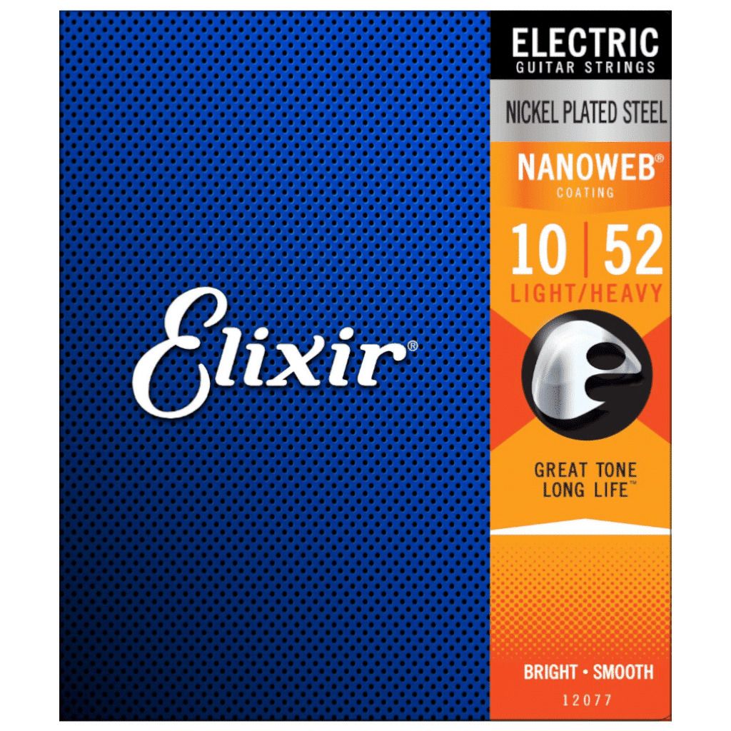 Elixir Nanoweb Light Top Heavy Bottom Electric Guitar Strings (.010 - .052)