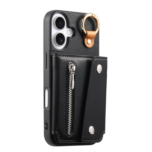 Left Right Flip Zipper Wallet Phone Case Compatible with iPhone 13 Pro Max