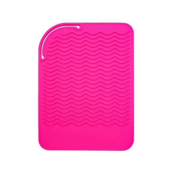 Heat Resistant Silicone Pad For Hair Styling Curler And Flat Iron - Pink