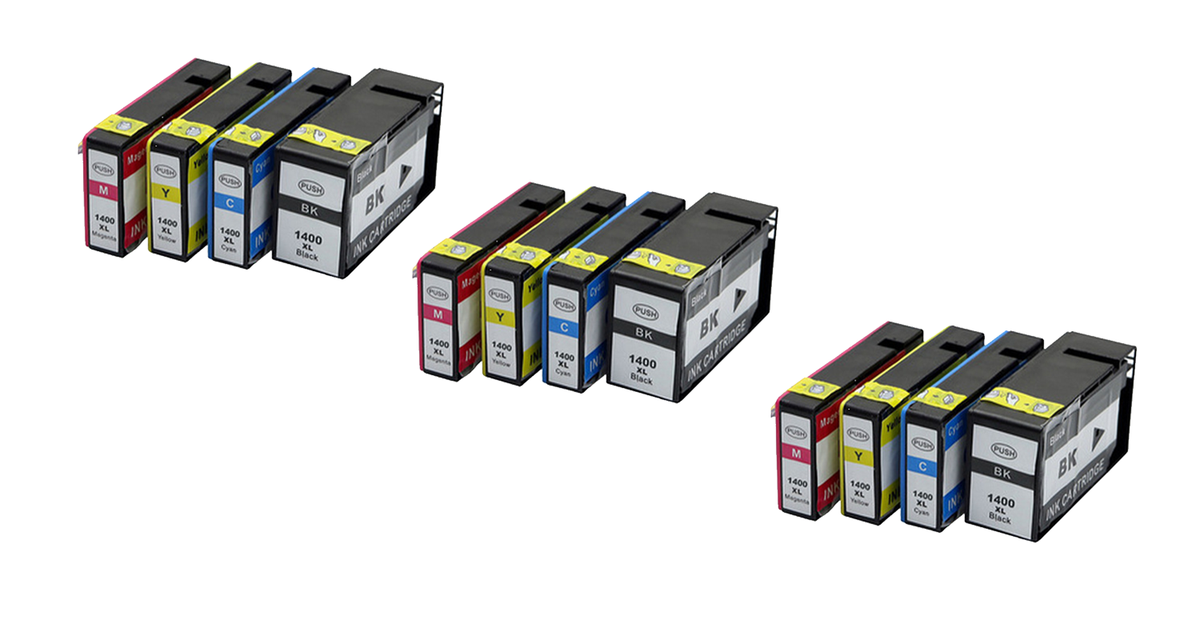INKWAREHOUSE Compatible with Canon PGI-1400XL /1400/PGI1400 -Multipack ...