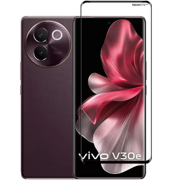 TechByte Premium Tempered Glass Screen Protector for Vivo V30e 5G - (2024)