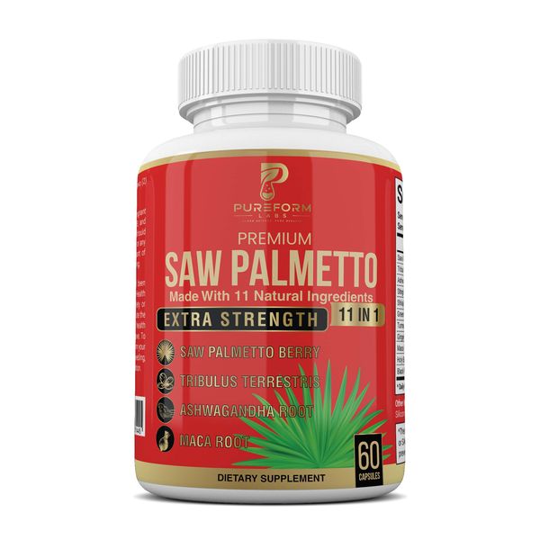 Premium Saw Palmetto Extra Strength 11-in-1 Capsules