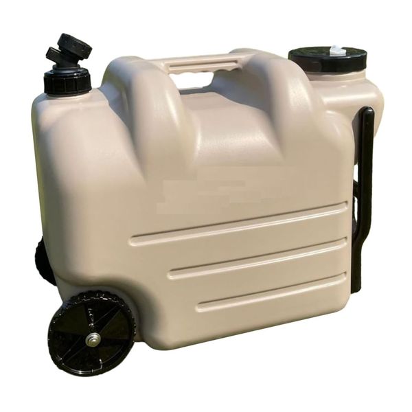 Kitchen PE Plastic Water Storage Container With Portable Rolling Wheel-47cm