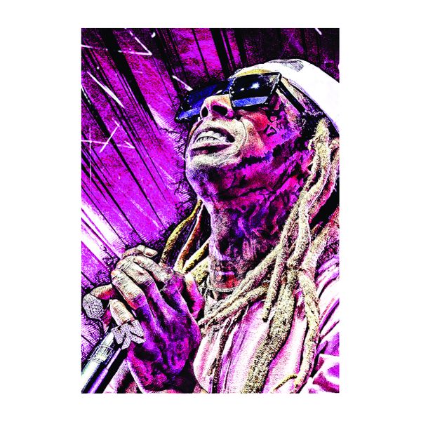 Lil Wayne Grunge Art - A1 Poster