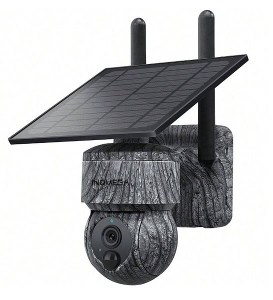 INQMEGA - IP66 Waterproof HD Surveillance Camera With Solar Panel - Grey