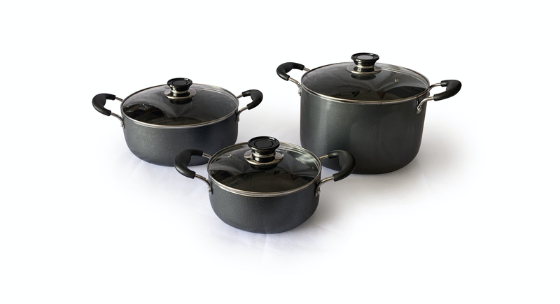 Le Chef Non-Stick Casserole Pots set 6pcs