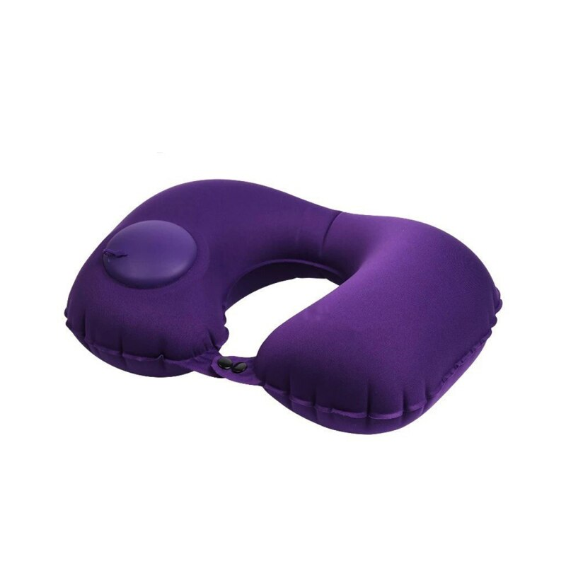 Air Pump U-Shape Inflatable Travel Neck Pillow 183131