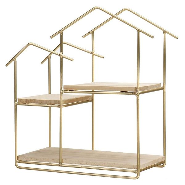 2 in 1 Wall-Mounted Hanging Rack Shelf and Wall Décor