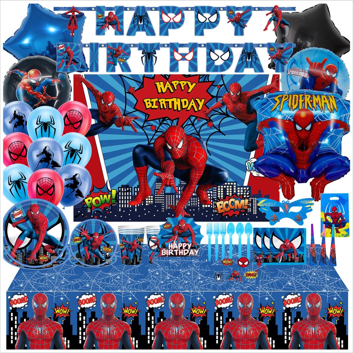 Spiderman Party Decorations Supplies Packs 205 Pieces Shop 