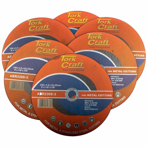 Tork Craft - 6 Cutting Disc Steel 230 x 3.0 x 22.2mm
