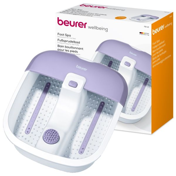 Beurer Foot Spa / Foot Bath: Warm Water, Bubbles, Vibration Massage FB 12
