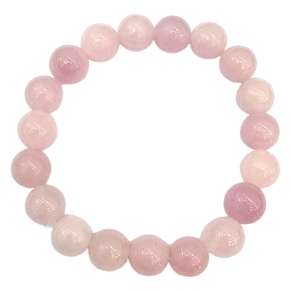 Rose Quartz Bead Bracelet - 8cm Stretch Stone Bracelet