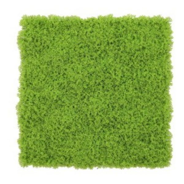 Artificial Moss Square Matt Green UV Resistant - 50 x 50cm