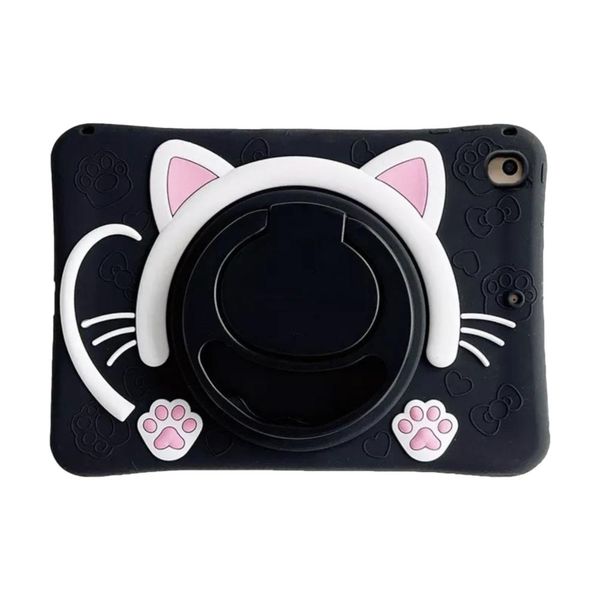 Kids Protective Silicone Kitty Cover for iPad 10th Gen (10.9") - Black