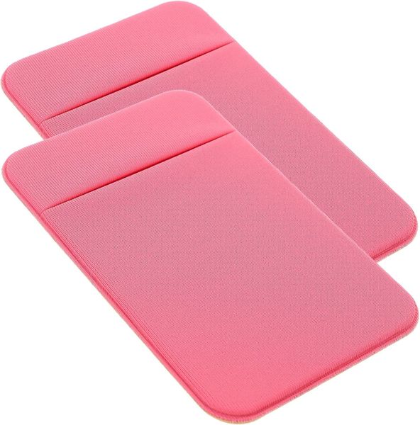 Elastic Stretch Fabric Adhesive Phone Card Holders Back Pocket Sticky Wall