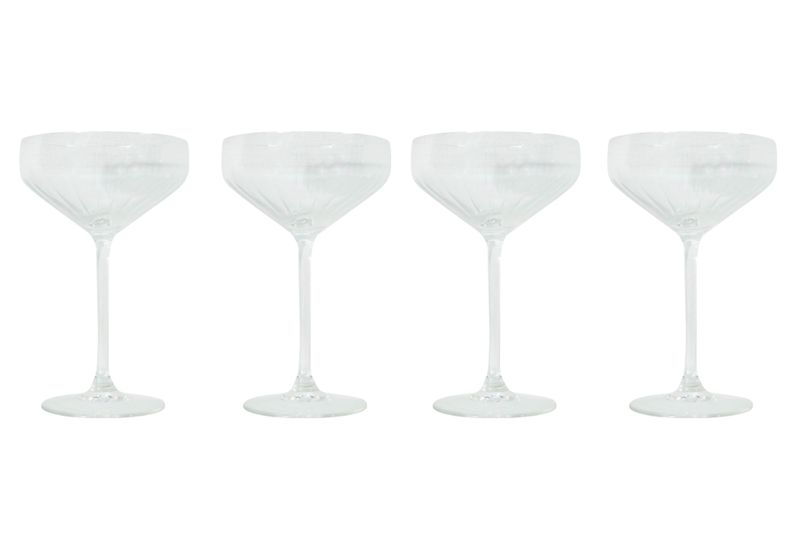 Excellent Housewares 4Pc Cocktail Glass 300ml