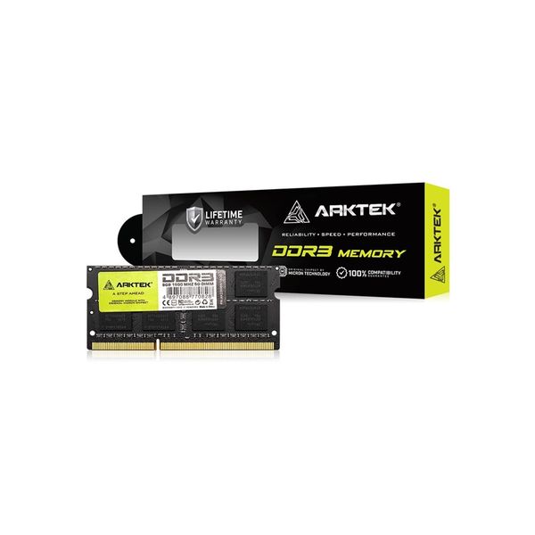 Arktek - Memory 8GB DDR3 PC-1600 SO-DIMM RAM Module for Notebook