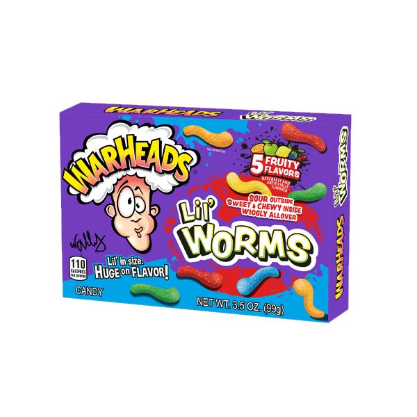 Warheads Lil' Worms Theatre Box - 99g