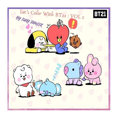 Let's Color With BT21: VOL 2: Let's Color With BTS ( TATA, CHIMMY, VAN, RJ,  COOKY, SHOOKY, MANG, KOYA ) Cartoon | Buy Online in South Africa |  