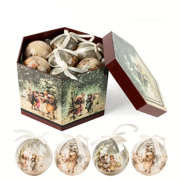 14-Piece Foam Christmas Ornaments, Santa &amp; Snowman Theme
