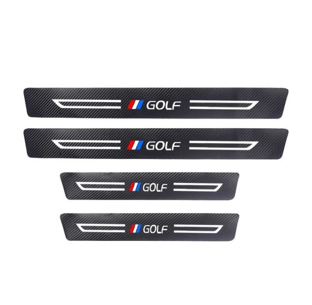 GOLF- Car Carbon Fibre Vinyl Door Sill Protector