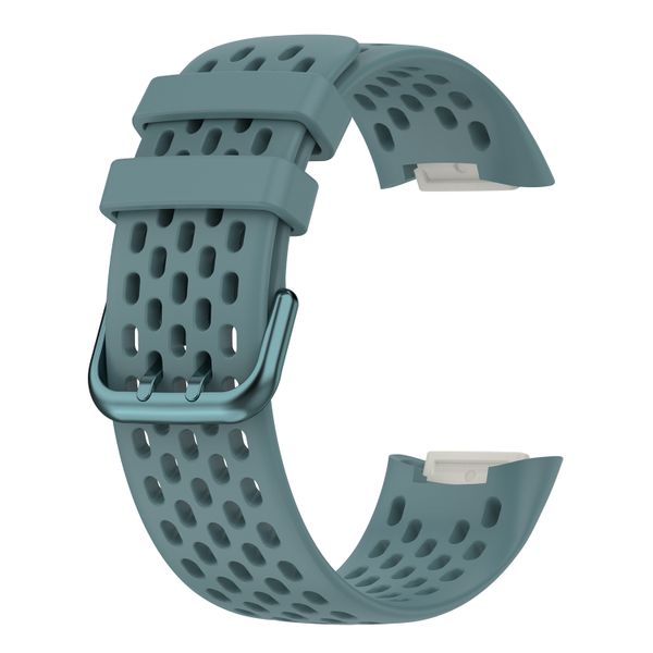 Silicone Sport Strap For Fitbit charge 5-Slate