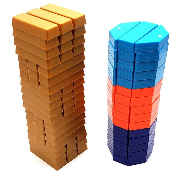 Jenga Gold &amp; Jenga Octagon Jenga Brick- 2 Pack