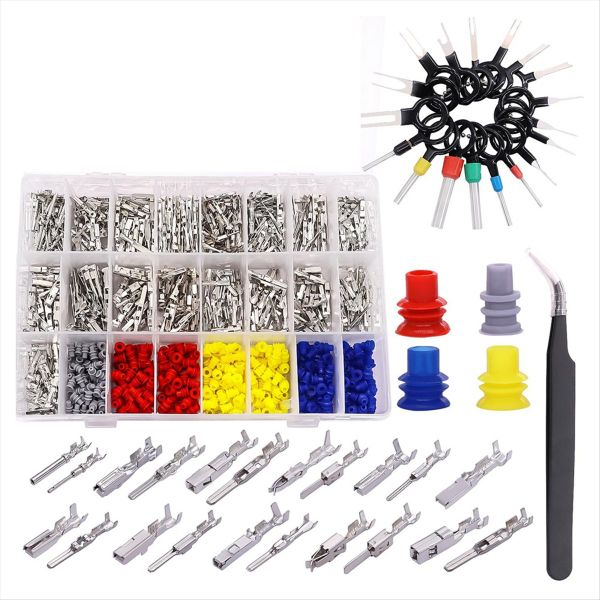755Pcs Car Electrical Wire Terminal Pins Connector Kit 1/1.5/1.8/2.2/2.8/3