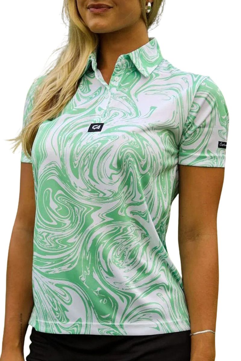 CA Ladies Funky Golf Shirt | Mint Twirl