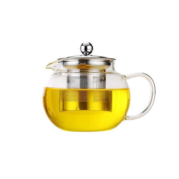 Glass kettle with removable stainless steel heating plate Transparent and