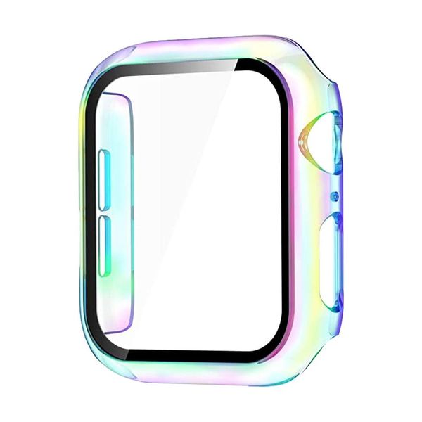 42mm Hard Case and Glass Screen Protector for Apple Watch - Clear Colourful