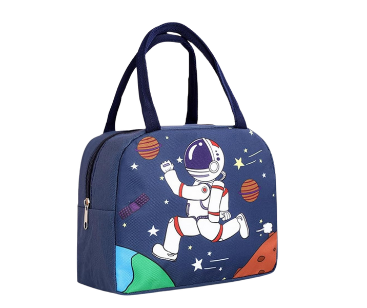 Astronaut Cartoon Design Kids Lunch Bag Tote Insulated with Handle School